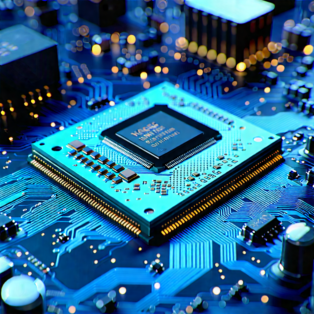 Close-up of microprocessor