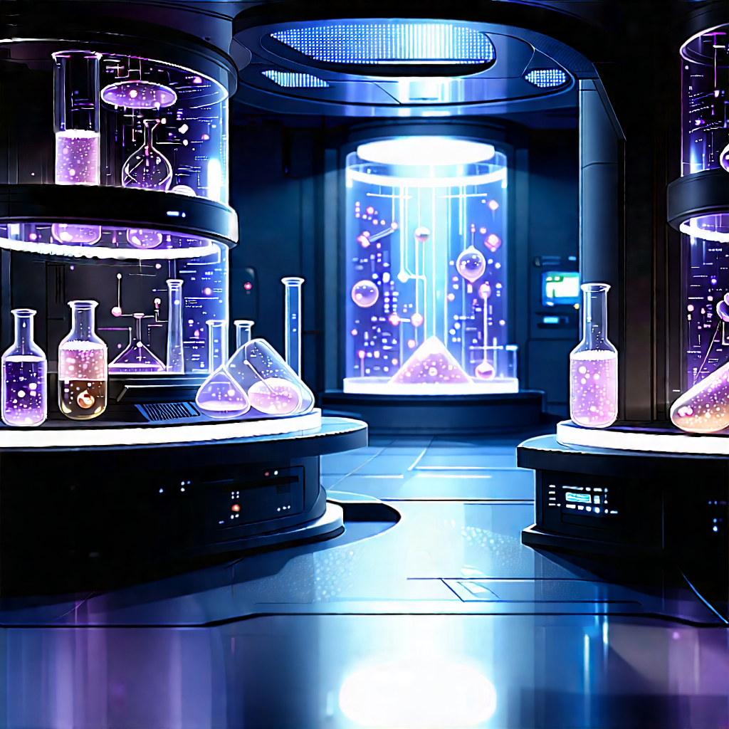 Futuristic research laboratory