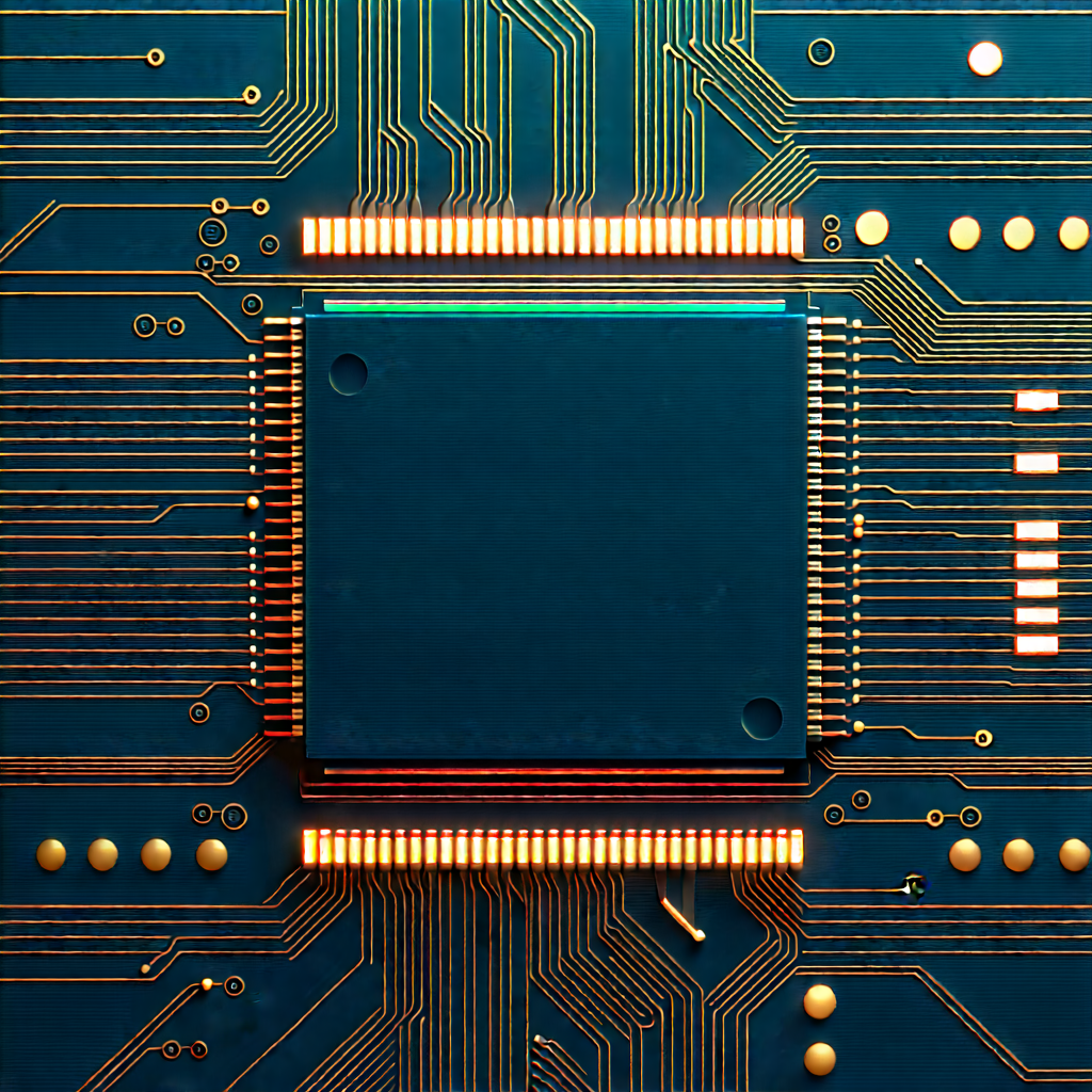 Close-up of electronic circuit