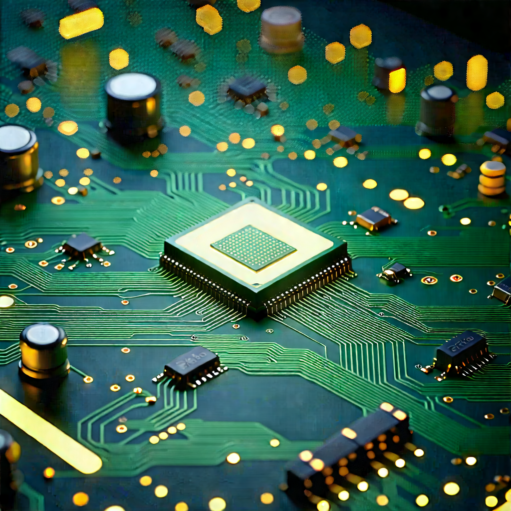 Close-up of electronic circuit