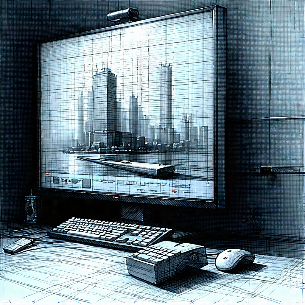 Entertainment Technology In Manufacturing Facility With Computer Monitor