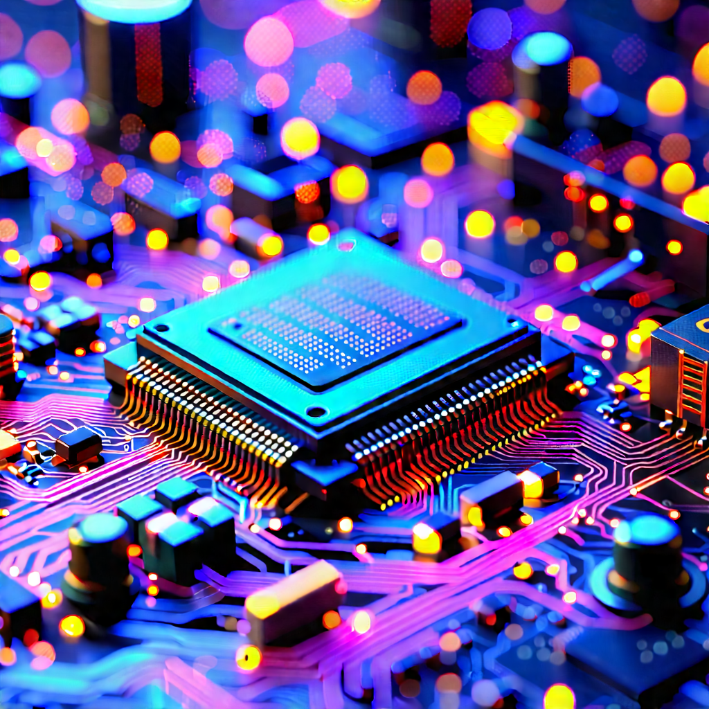 Close-up of electronic circuit