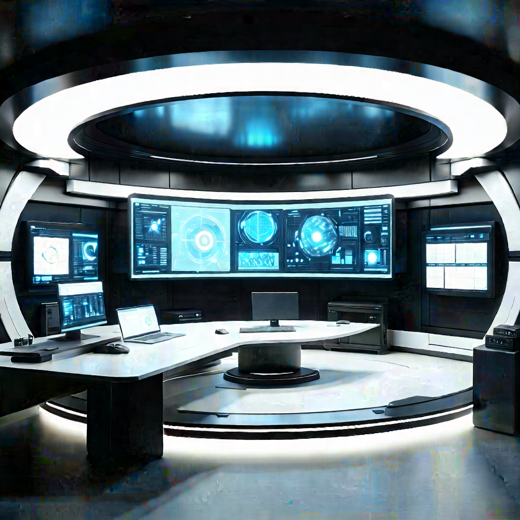 Futuristic Tech Startup Office With Image