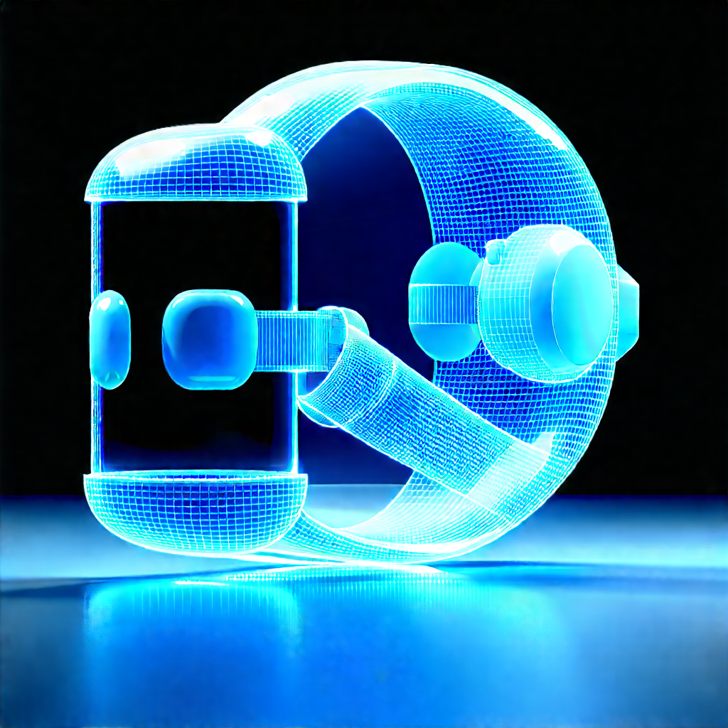 Innovative Medical Technology Design With Blue, Three-dimensional