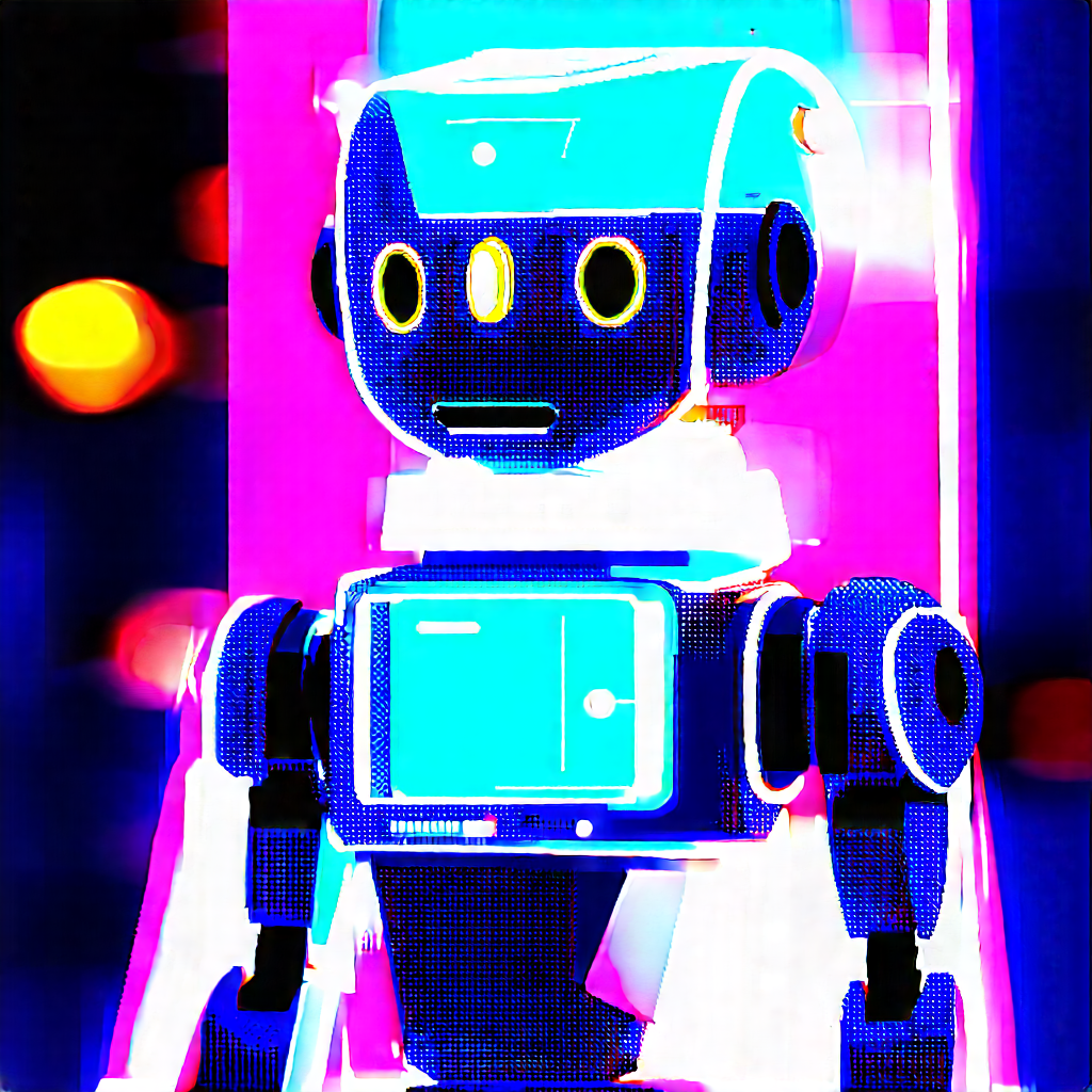 Robot with neon accents