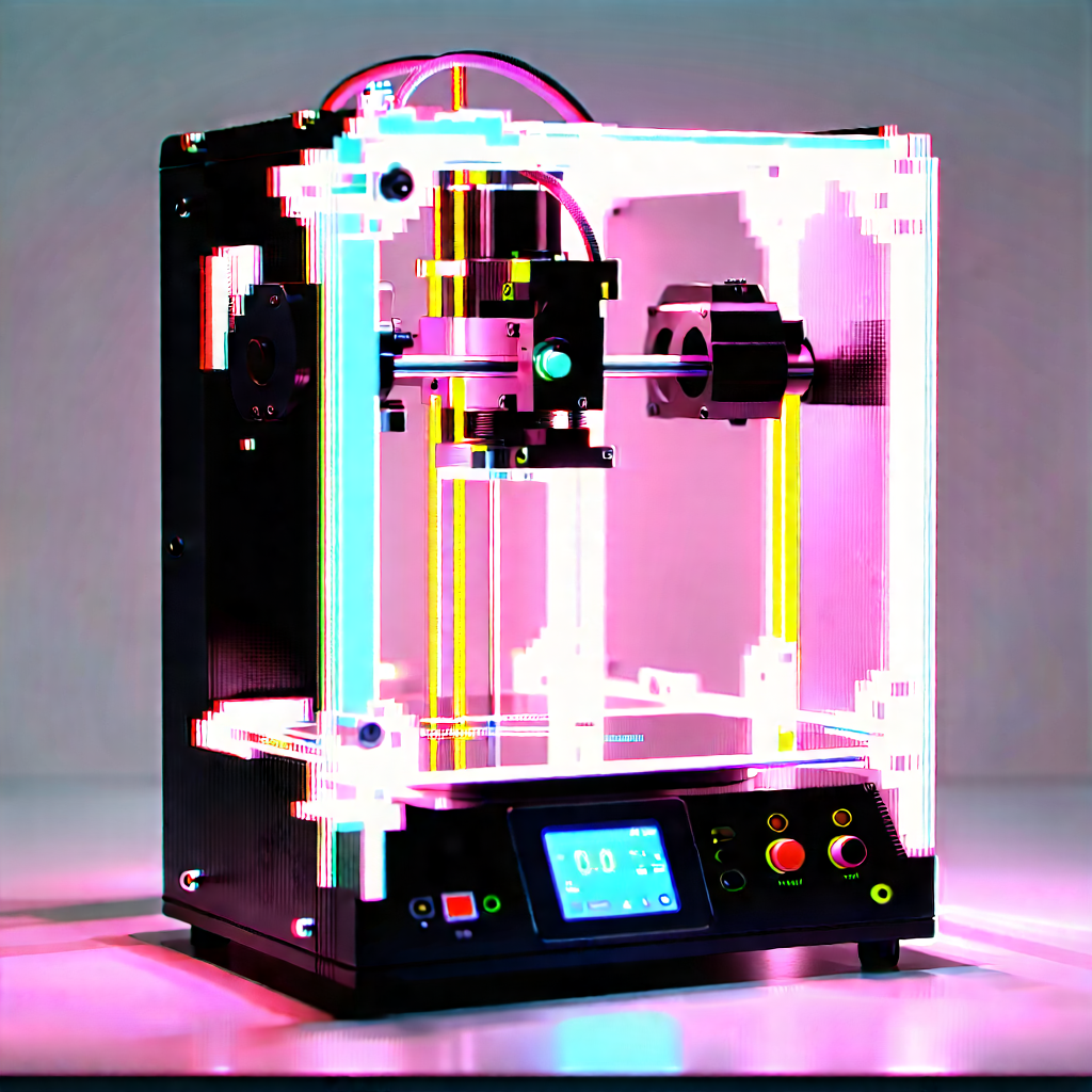 3d Printer With Neon Accents With Printer Pink