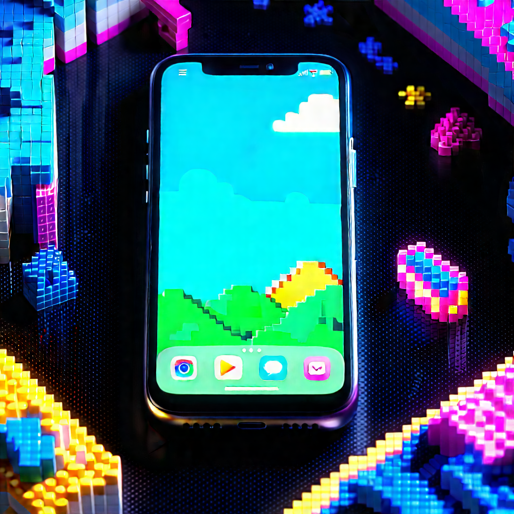Smartphone With Digital Artwork With Cell Phone