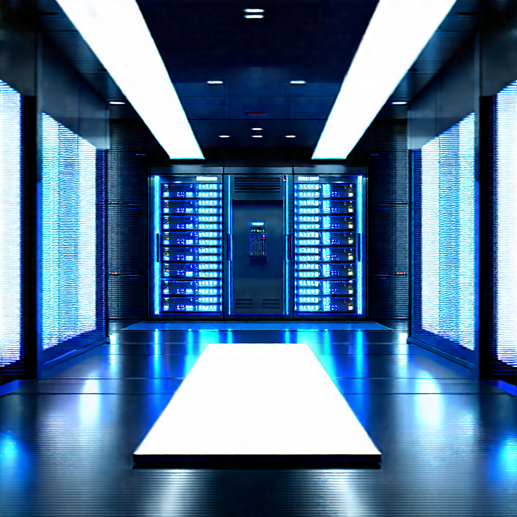 (futuristic:1.12) Server Room With Image, There