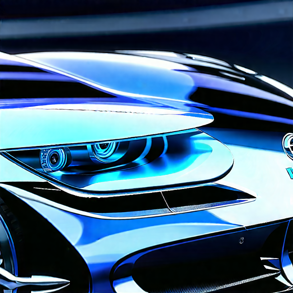 Automotive Technology In (design:1.35) Studio With Blue Shown