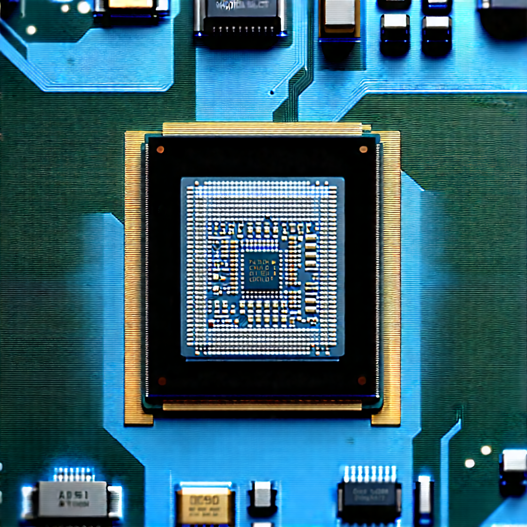 Close-up of microprocessor