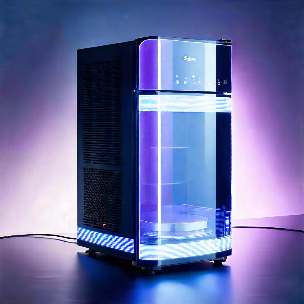 Innovative Smart Appliance Design With Large, Blue,