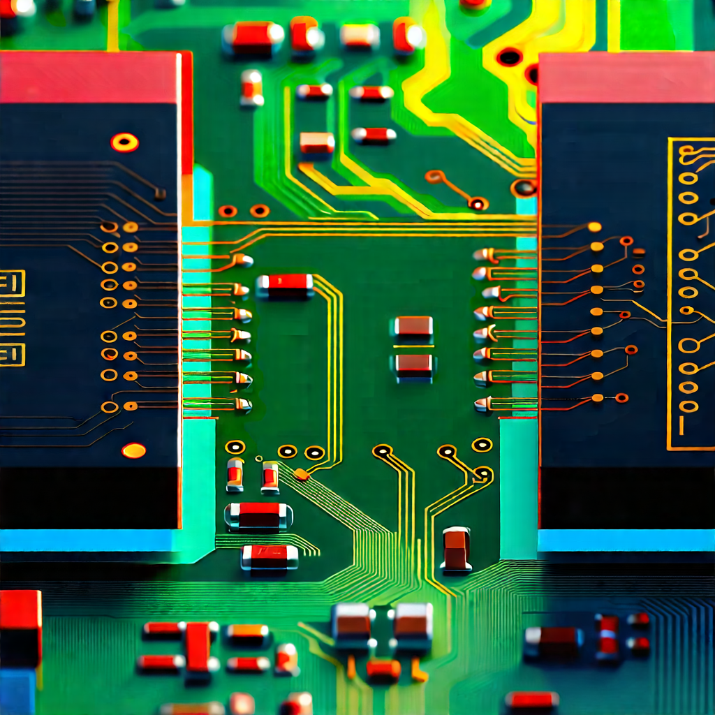 Close-up of electronic circuit