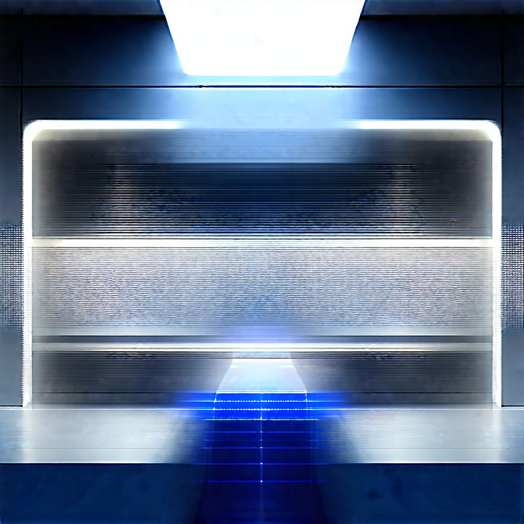Futuristic Research Laboratory With Blurry Photo