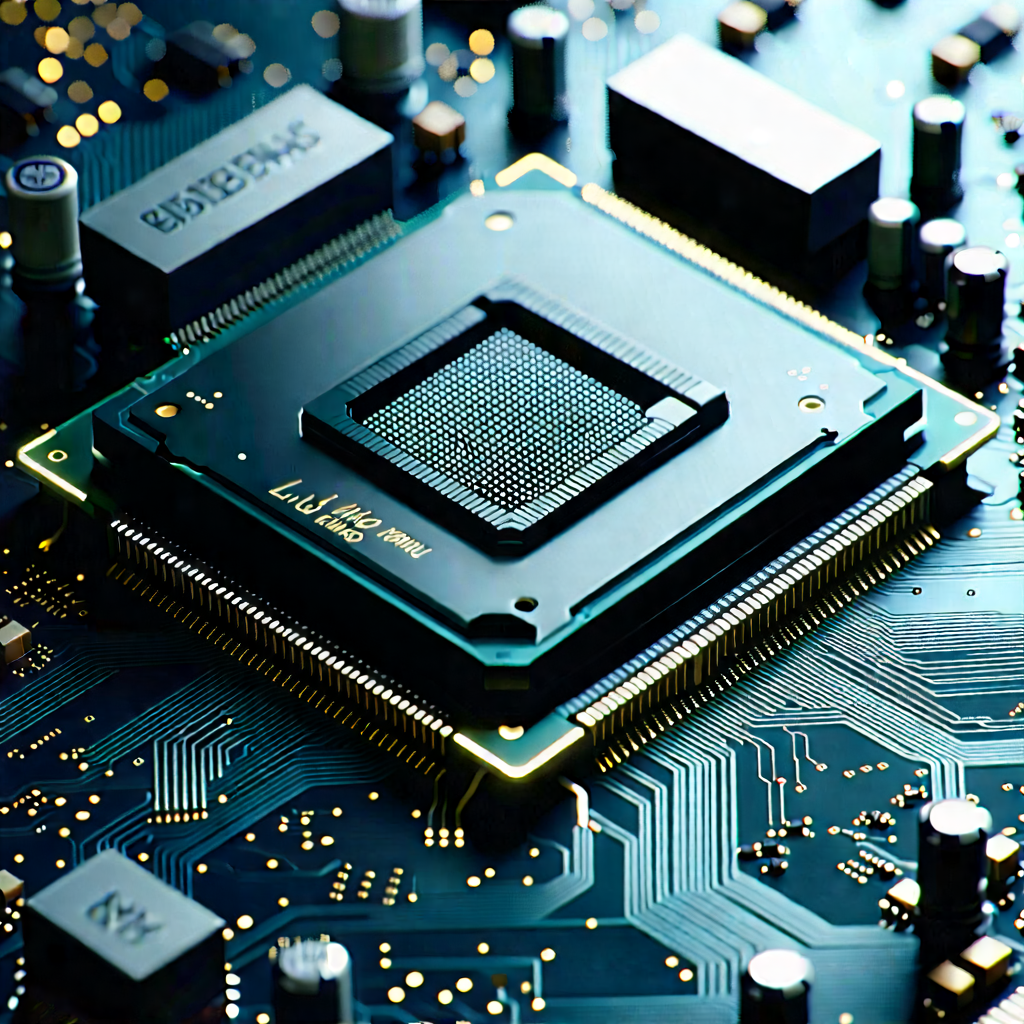 Close-up of microprocessor