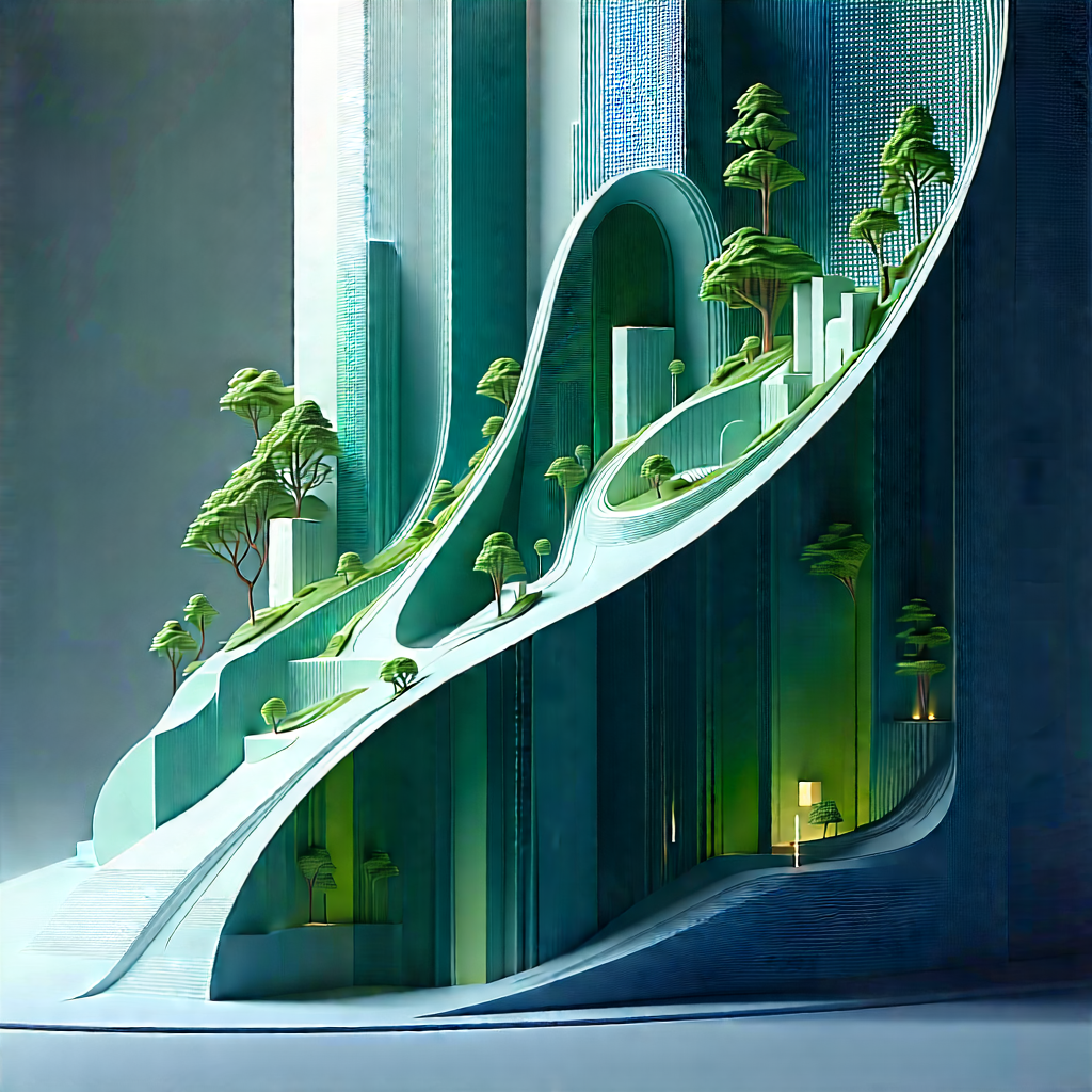 Innovative Renewable Energy Design With Large, Blue,