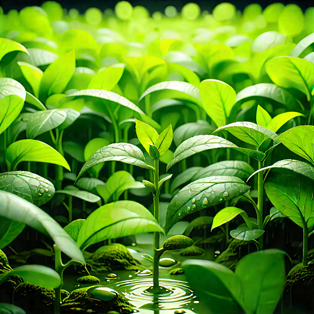 Agricultural Technology In (modern:1.39) Laboratory With Lush Green