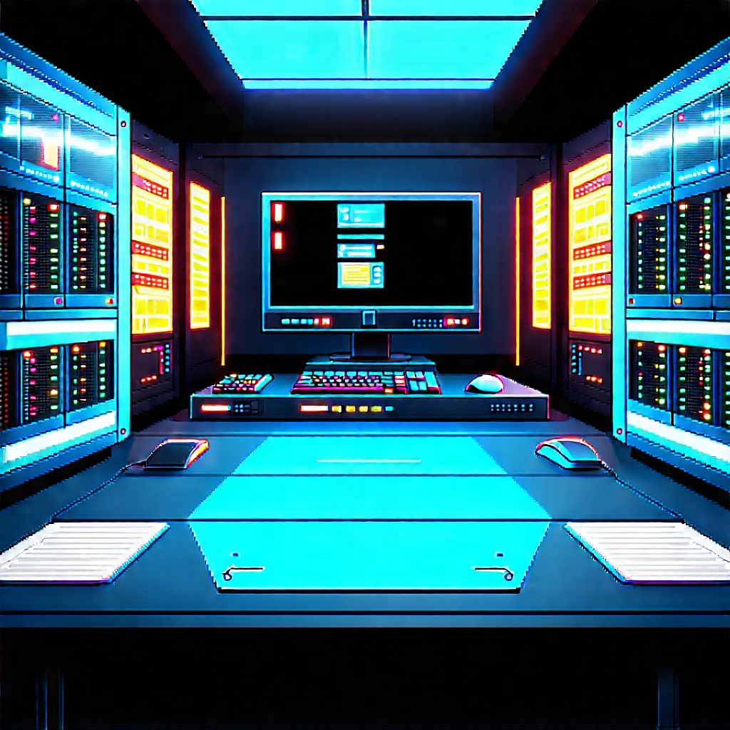 (futuristic:1.37) Server Room With Image