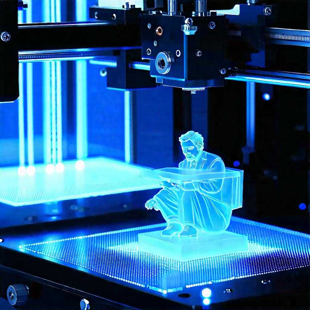 3d printer with holographic projection