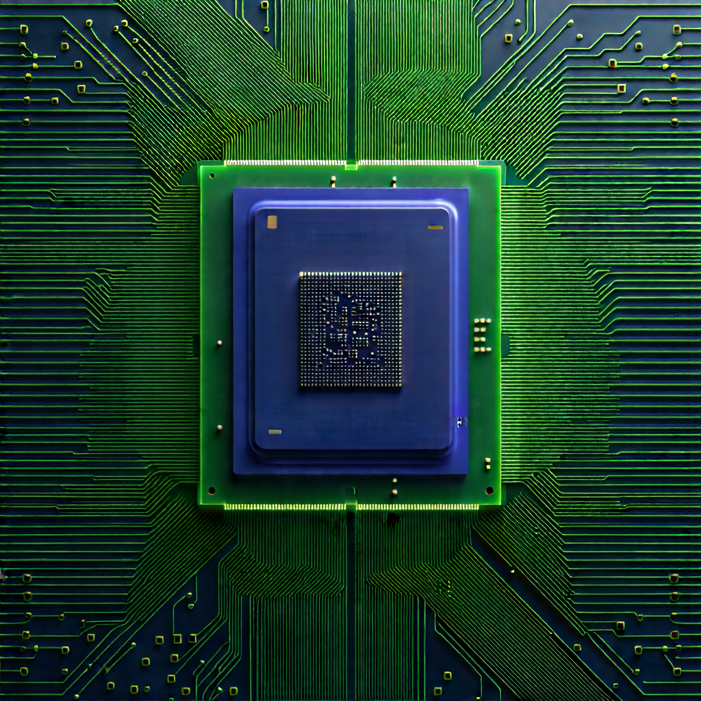 Close-up of microprocessor