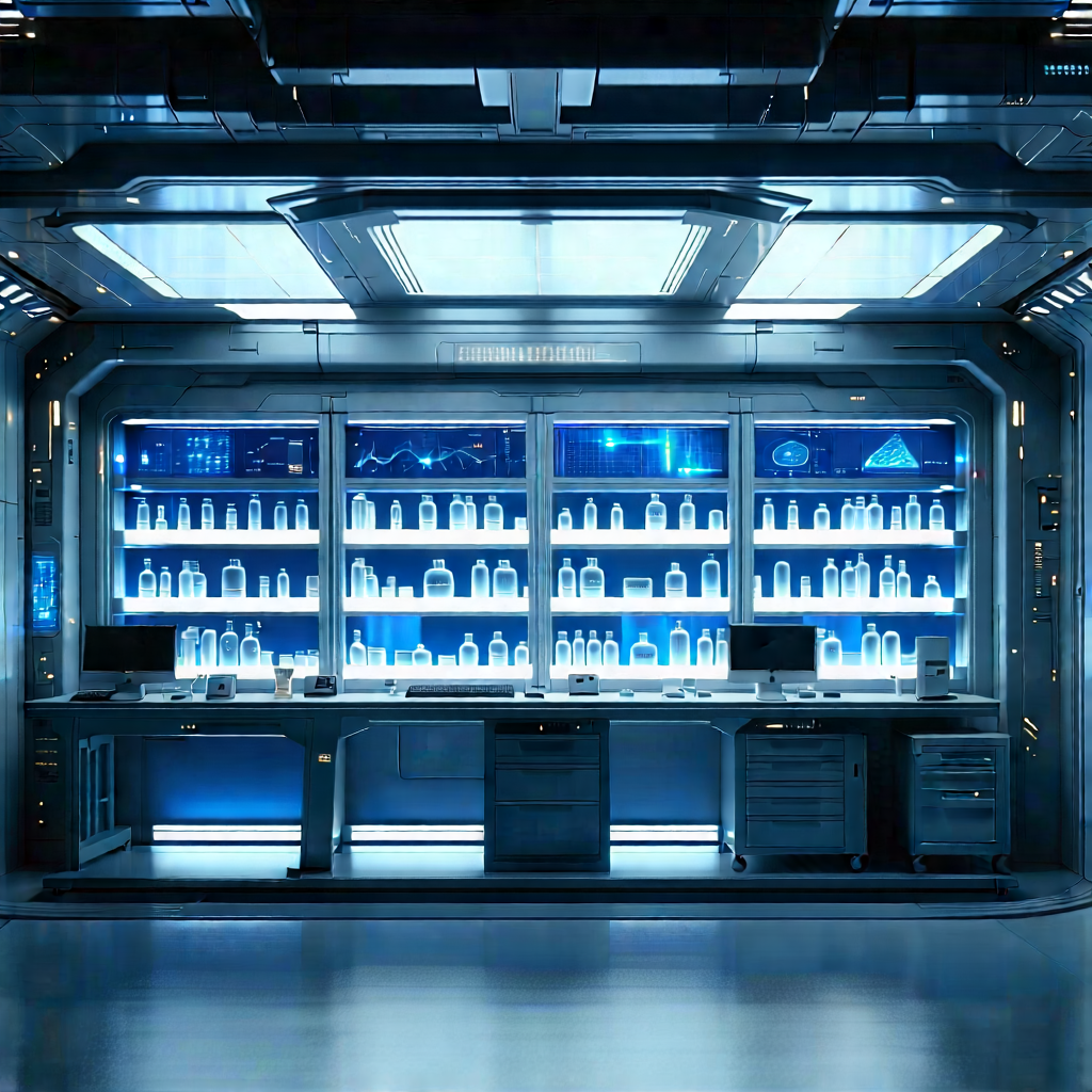 Futuristic research laboratory