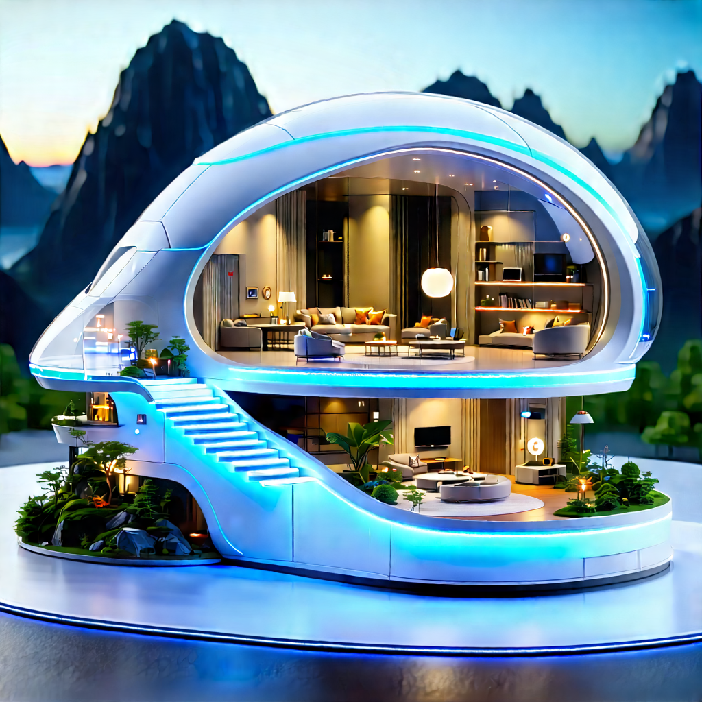 Futuristic Smart Home With Futuristic House