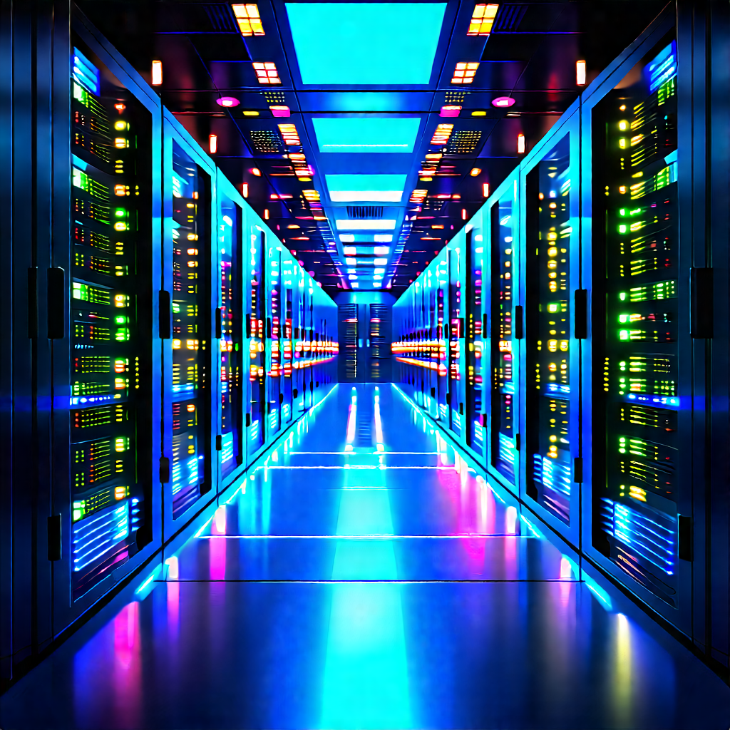 Futuristic server room