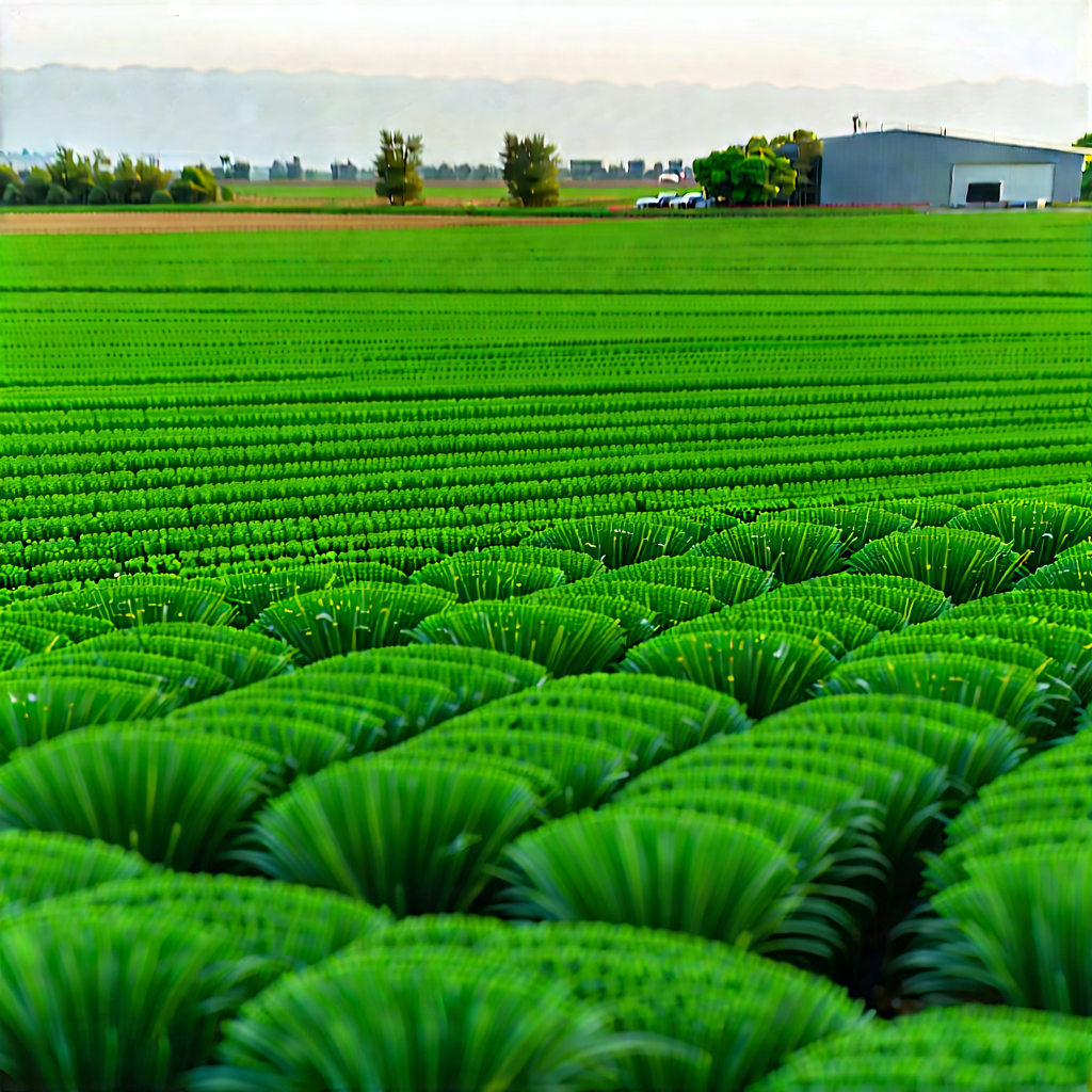 Agricultural Technology In Research Center With Large, Lush