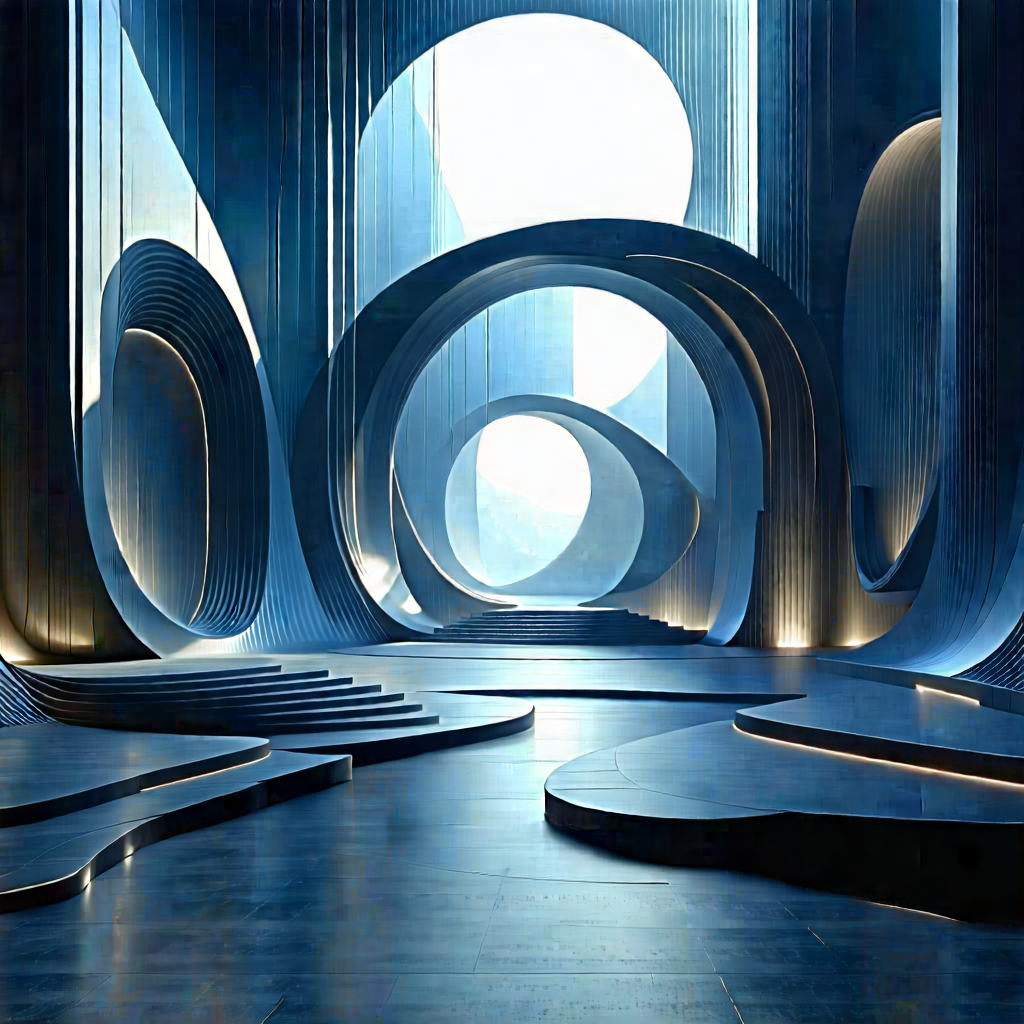 Futuristic innovation hub