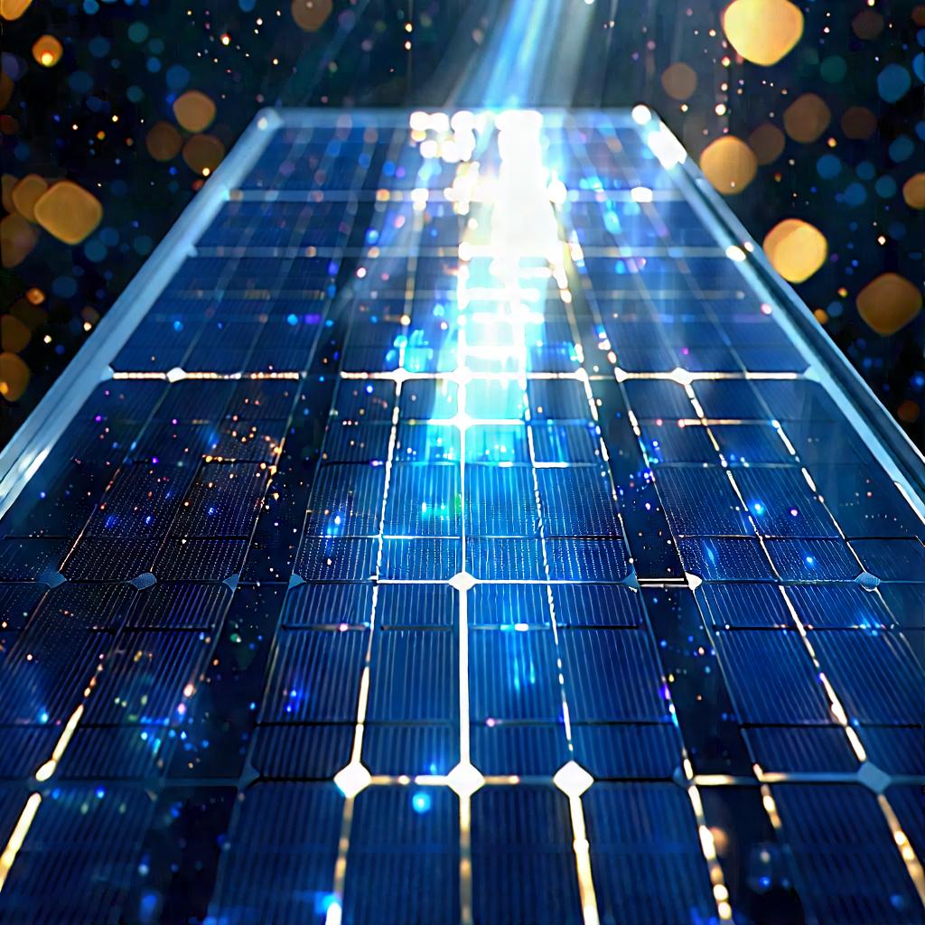 Solar panel with holographic projection