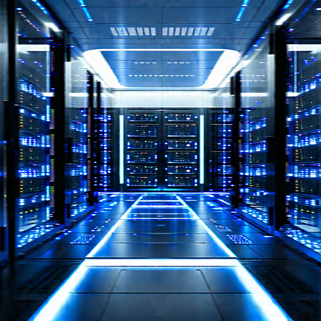 (futuristic:1.33) server room