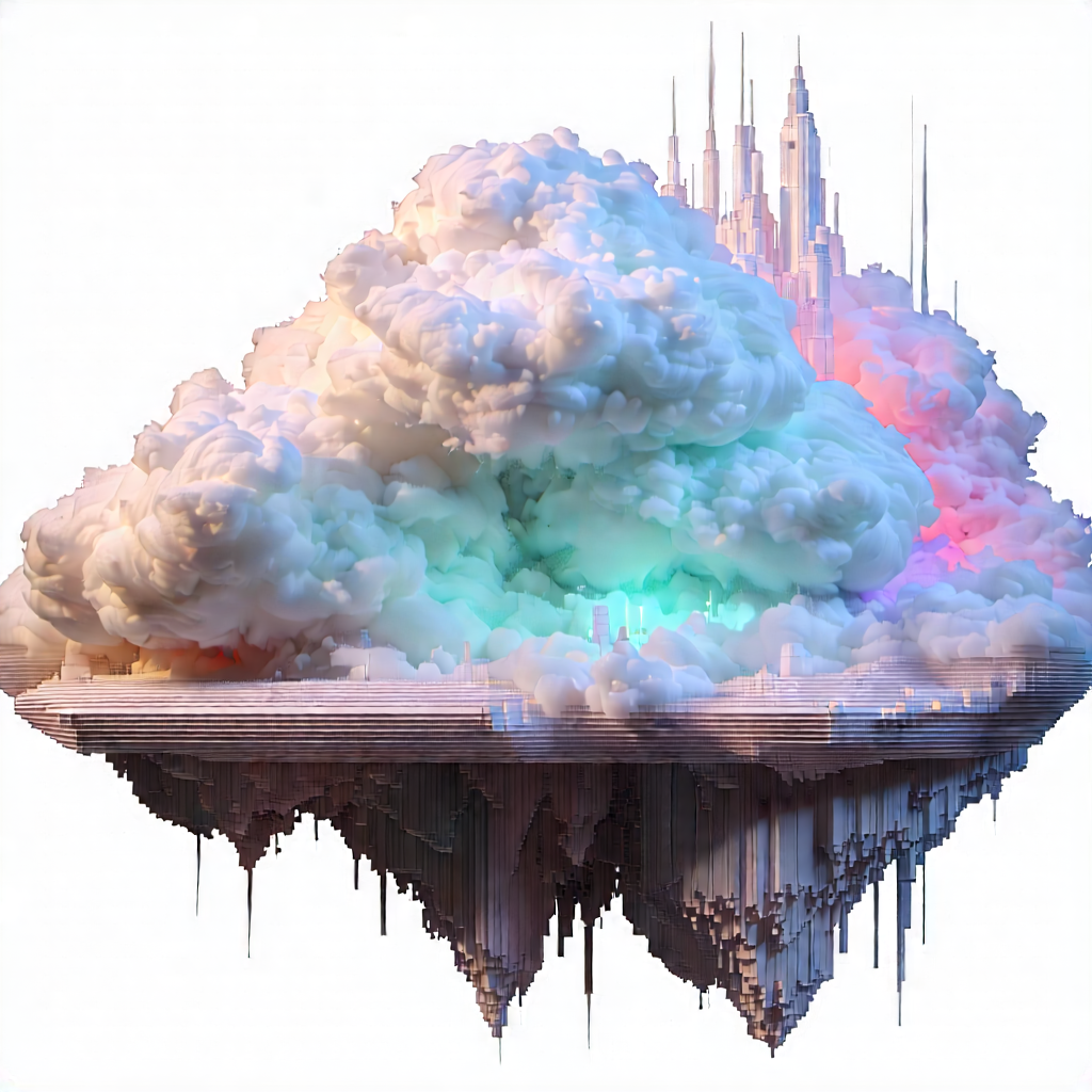 Cloud Computing Visualization With Large, Colorful