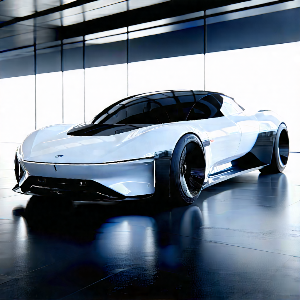 Innovative Electric Vehicle Design With White Sports