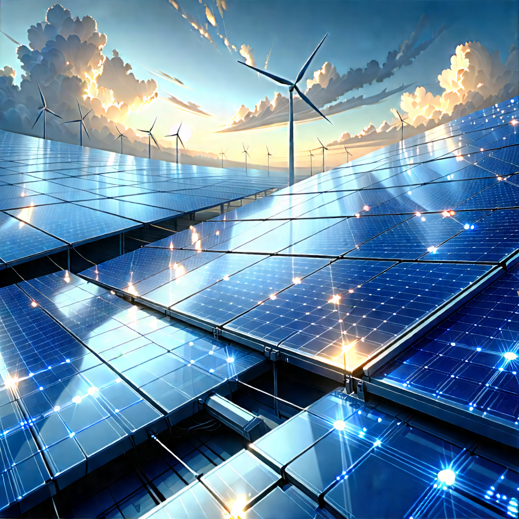 Innovative Renewable Energy (design:1.37) With Large Solar