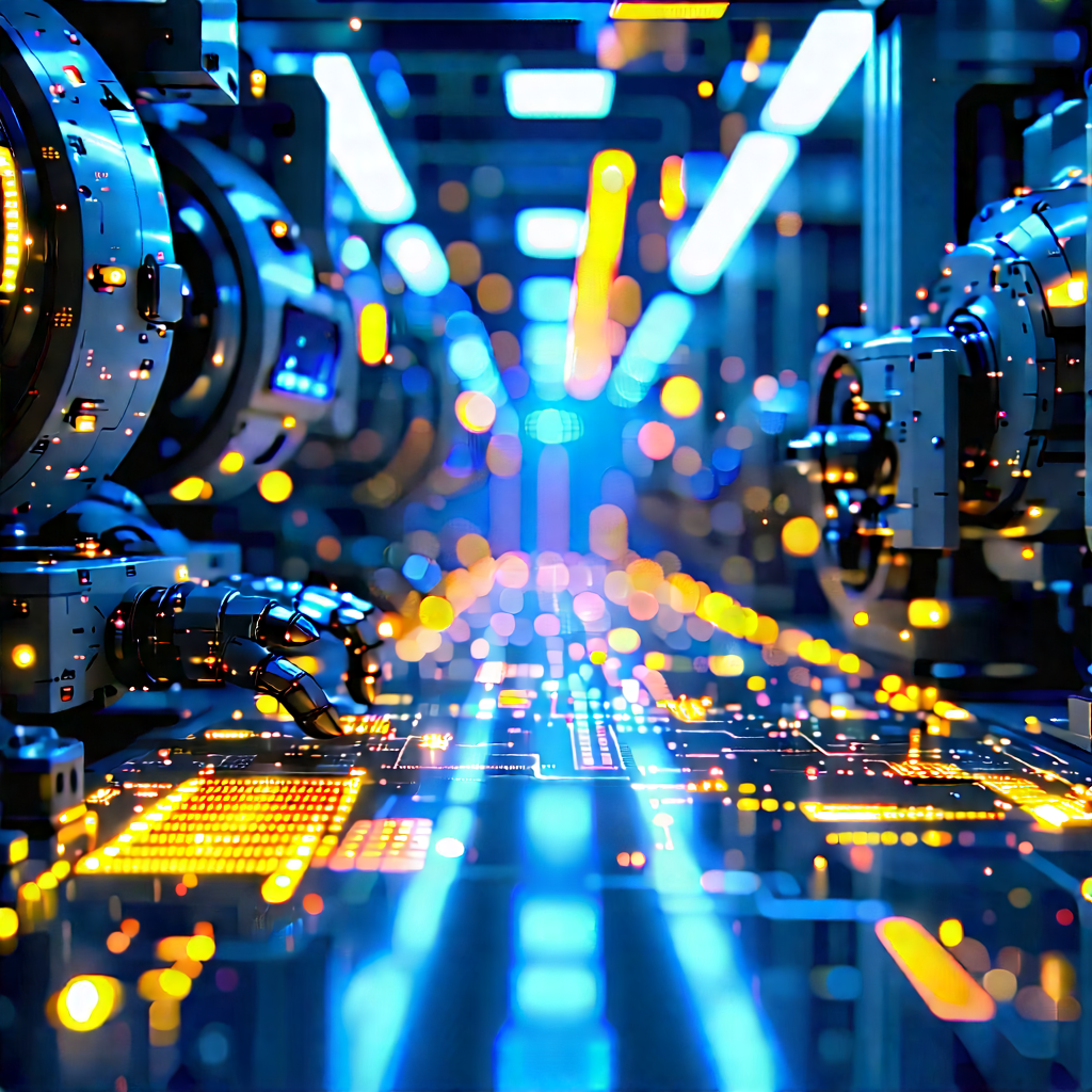 Financial Technology In Manufacturing Facility With Image, There
