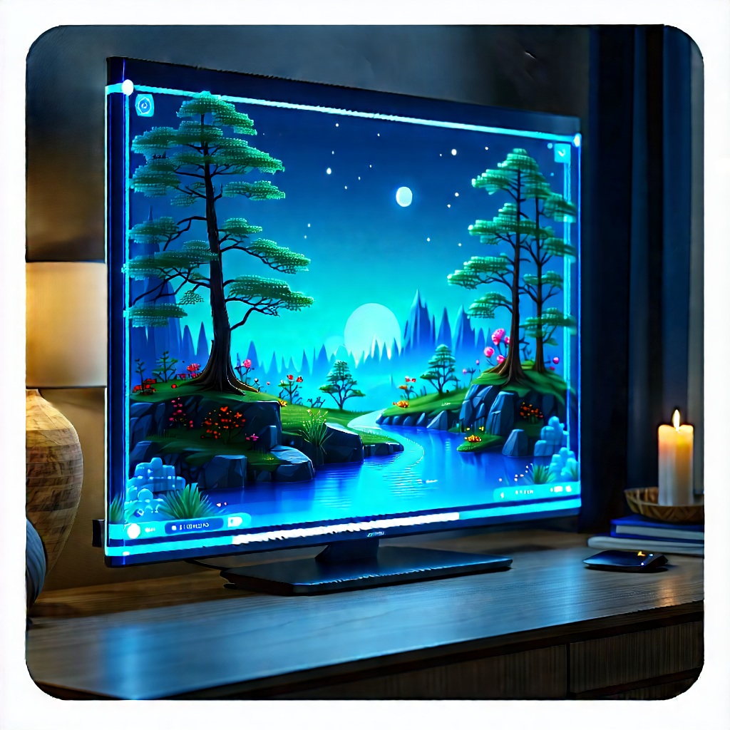 Smart Home Device With Streaming Content With Large Flat