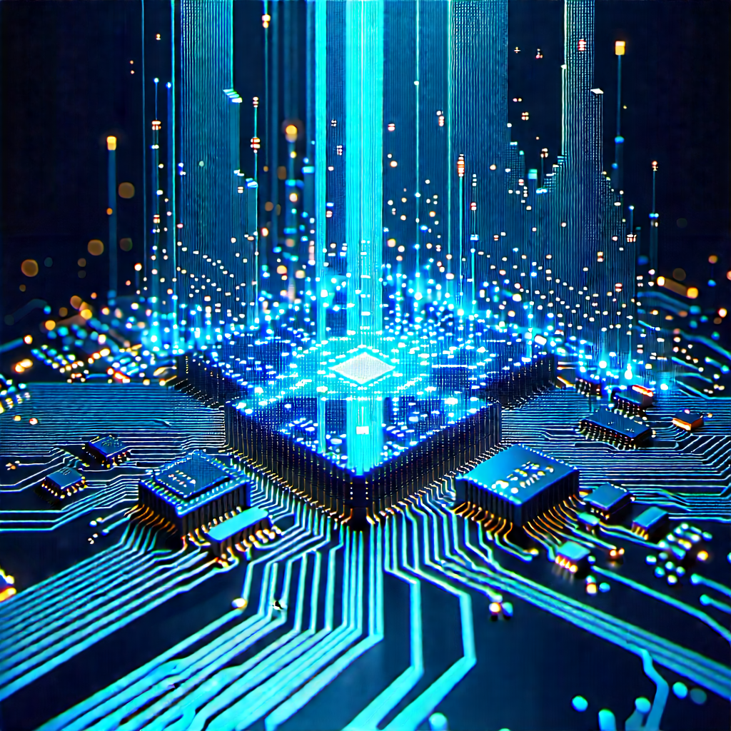 Circuit board with data streams