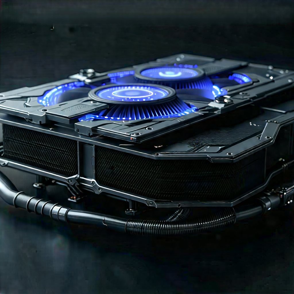 Close-up Of Cooling System With Computer Shown