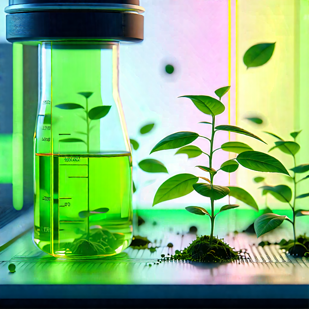 Agricultural Technology In Modern Laboratory With Small Plant