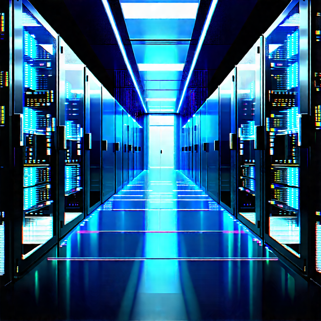 Futuristic server room