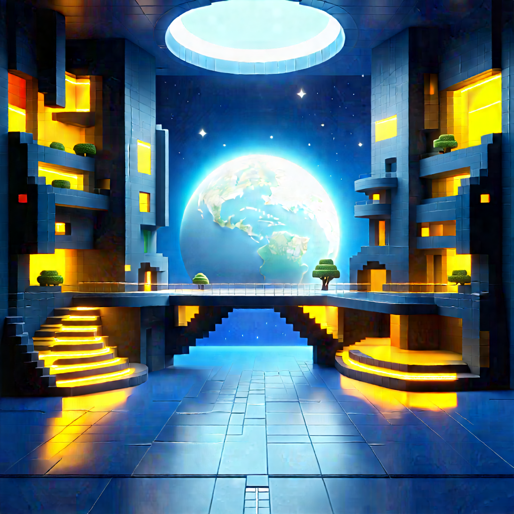 Futuristic Innovation Hub With Image, There
