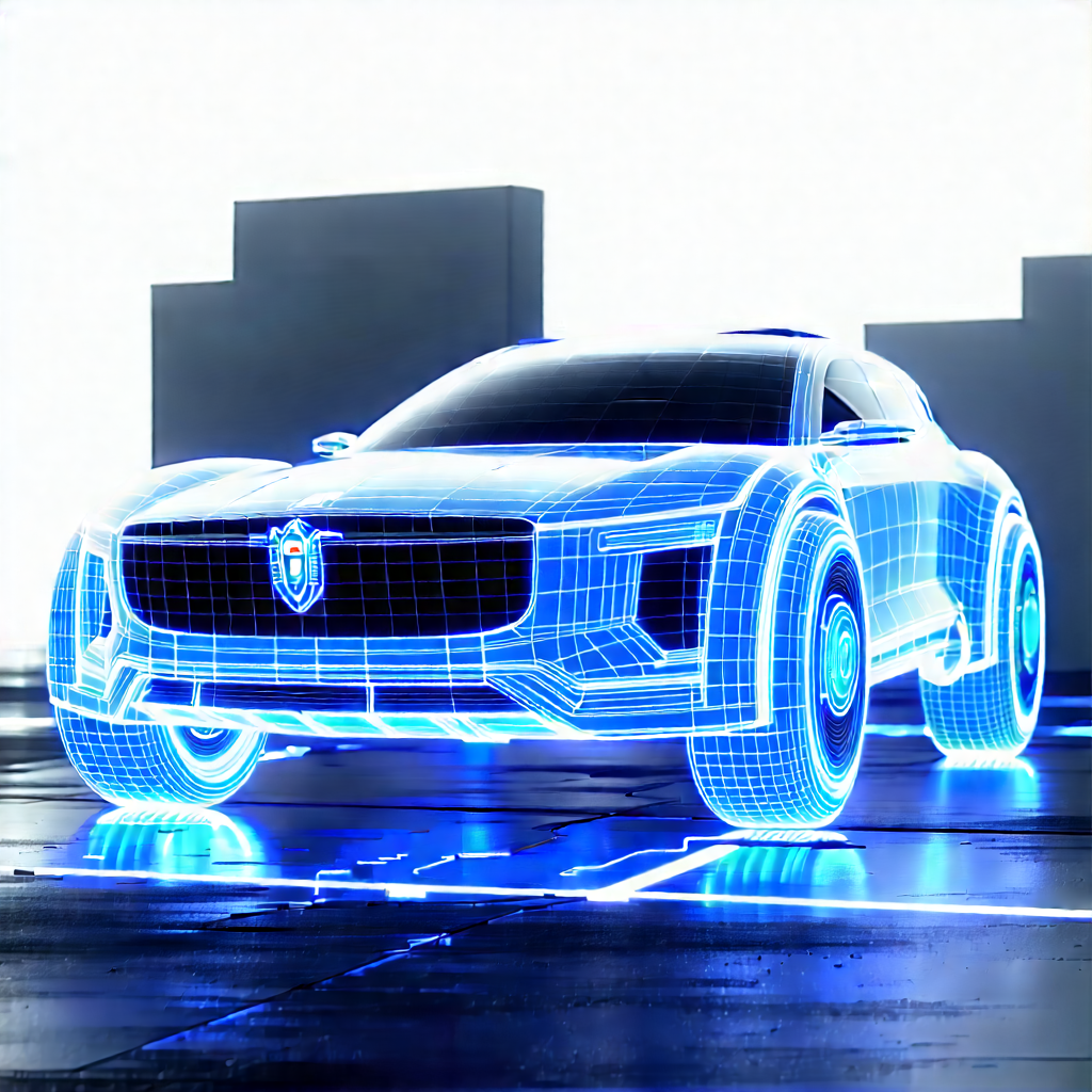 Innovative Electric Vehicle (design:1.28) With Futuristic Displayed