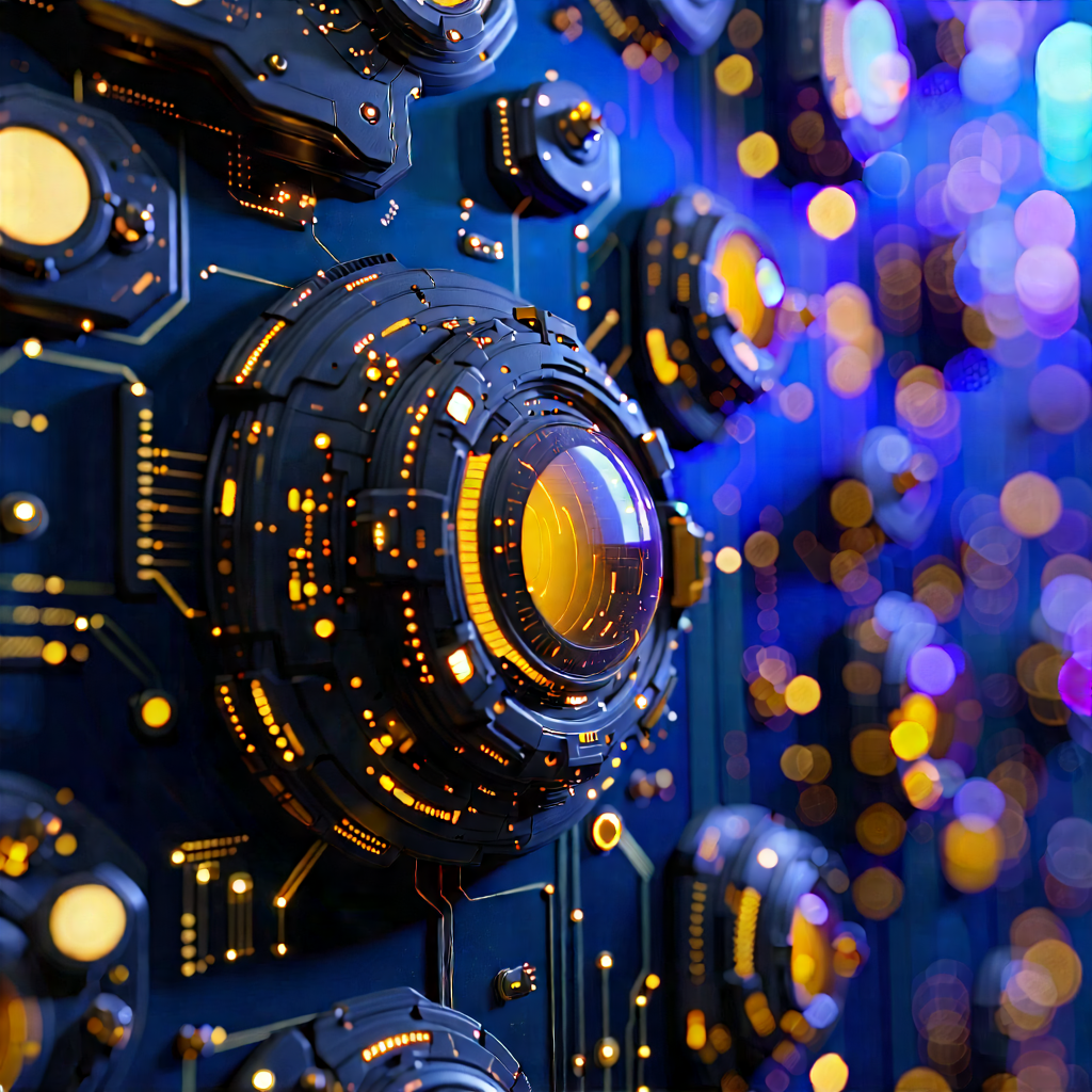 Close-up of sensor array