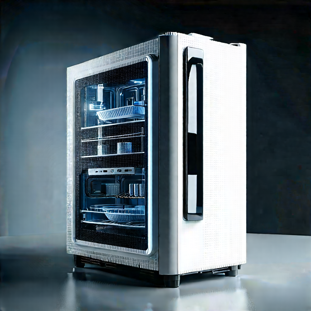 Innovative Smart Appliance Design With White Refrigerator