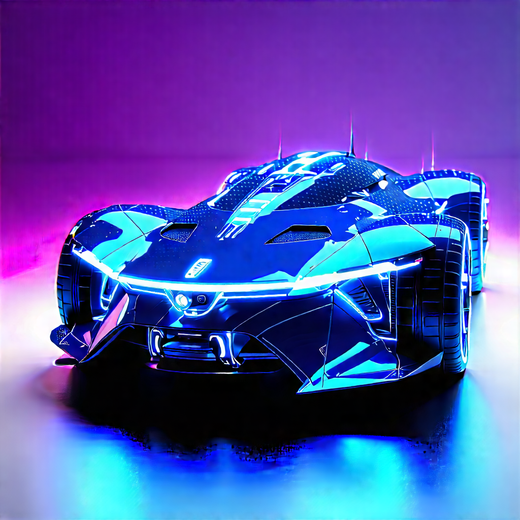 Innovative Electric Vehicle Design With Futuristic Blue