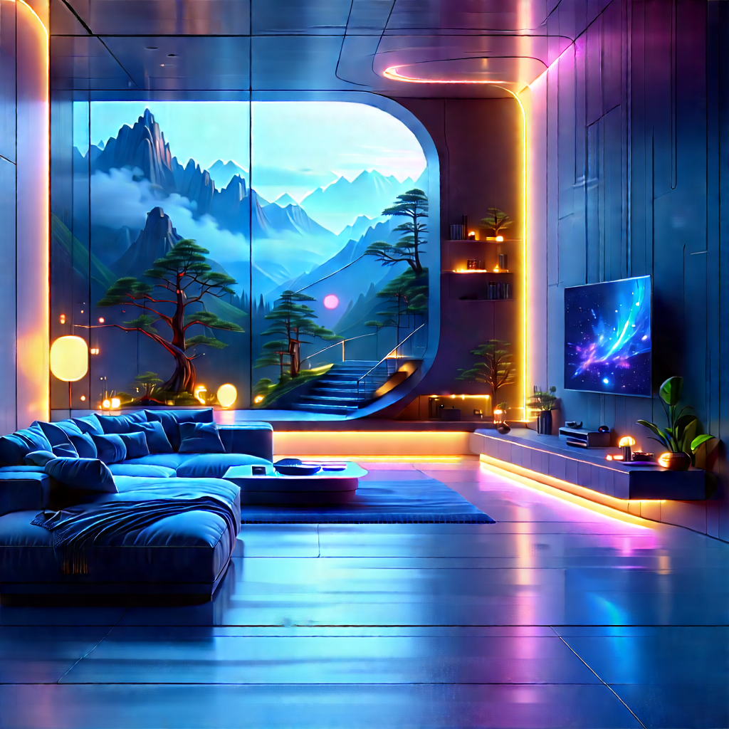 Futuristic Smart Home With Image, There