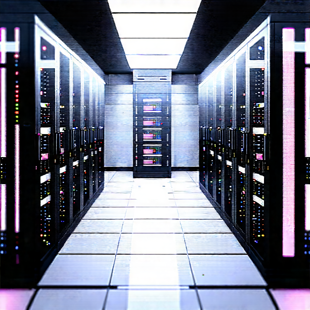 Futuristic Server Room With Image, There