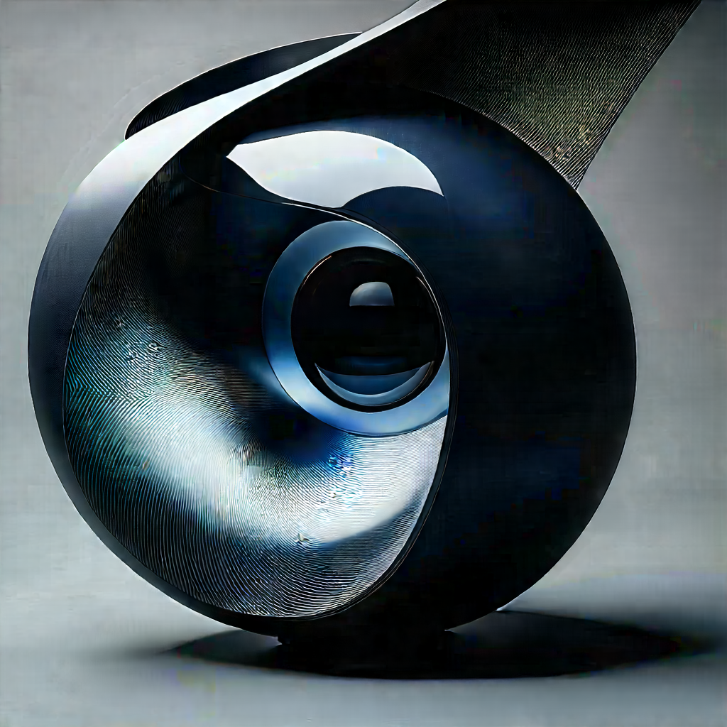 Innovative Smart Appliance Design With Large, Black,