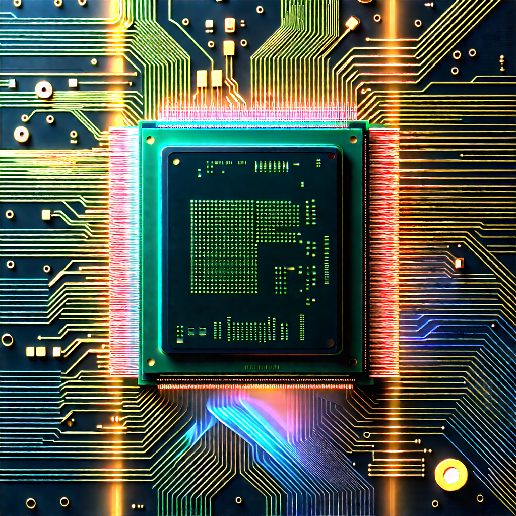 Close-up of microprocessor