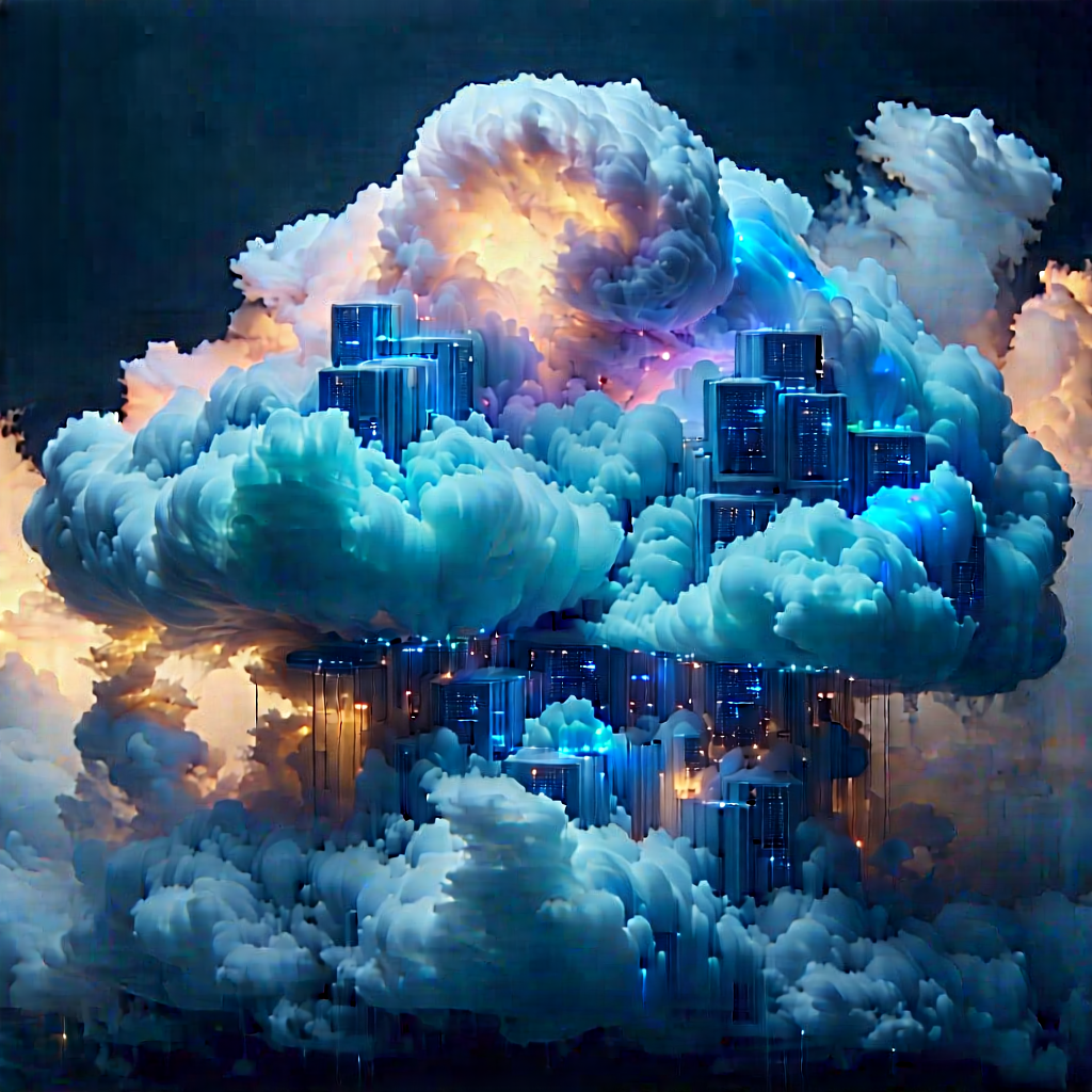 Cloud Computing Visualization With Large, Colorful