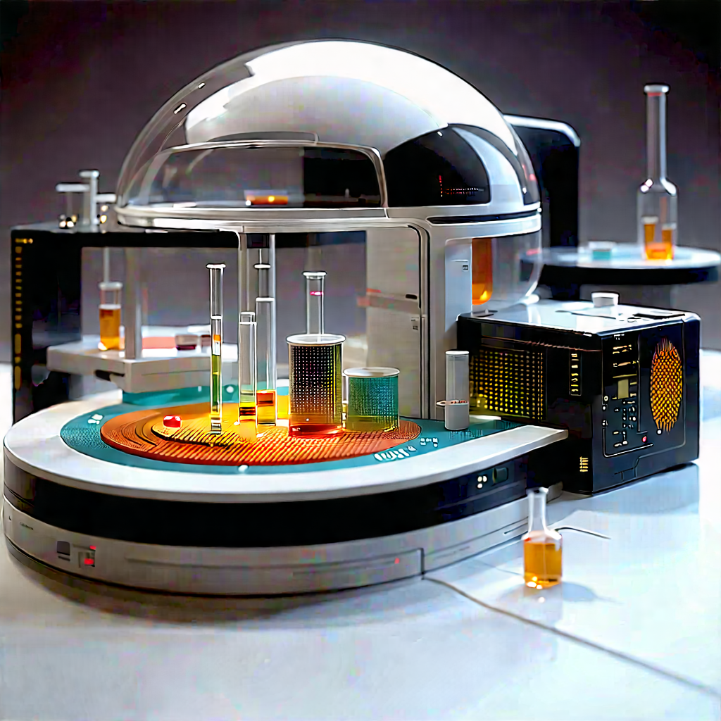 Futuristic Research Laboratory With Futuristic City